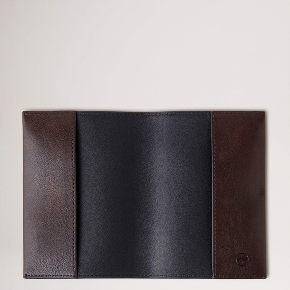 Mulberry New Passport Slip Dark Chocolate Two-Tone Leather